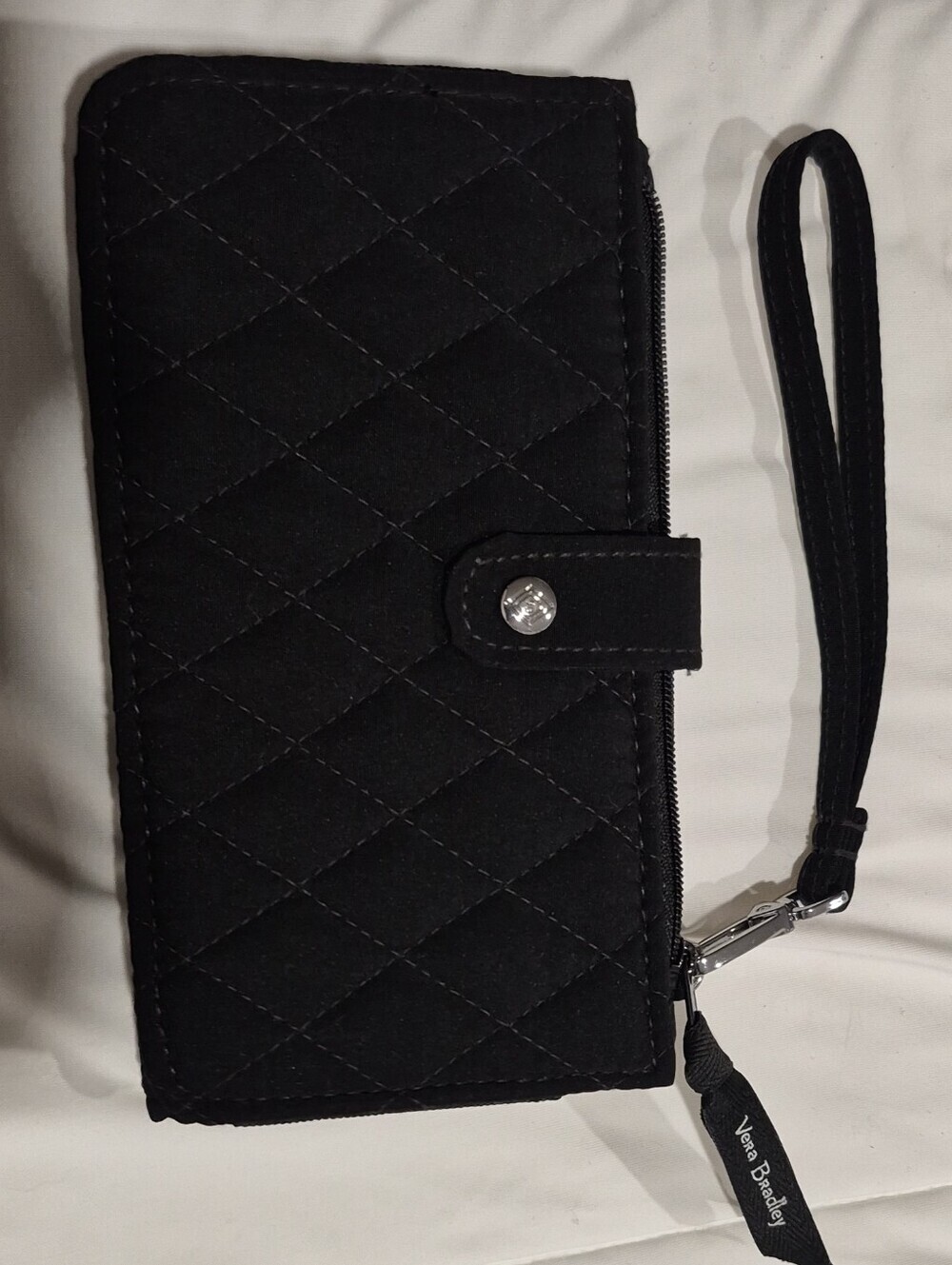 Vera Bradley Quilted Black Wristlet Wallet
